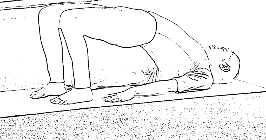 Setu Bandhasana (Bridge Pose) yoga backbend step-by-step